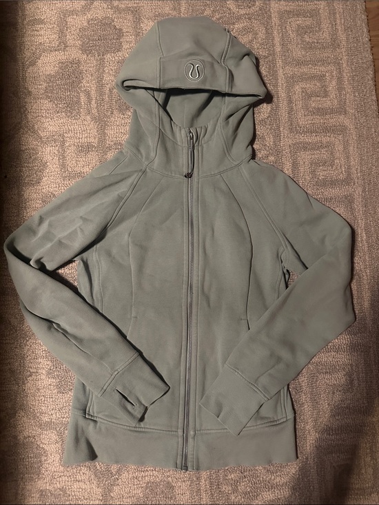 lululemon athletica Tops - Lululemon Green Full-Zip Scuba Hoodie | Size 6
